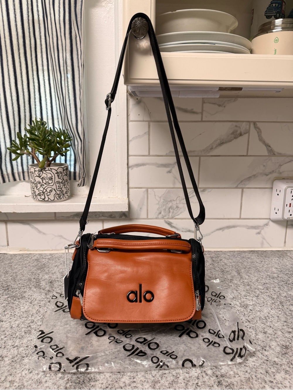 ALO Yoga Bag in Brown and Black